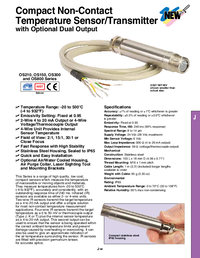 Thumbnail of document Data Sheet - OS211-LT Fixed Infrared Temperature Transmitters